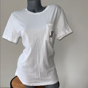 Victoria’s Secret Pink white Pocket Short-Sleeve Women's Tee Small